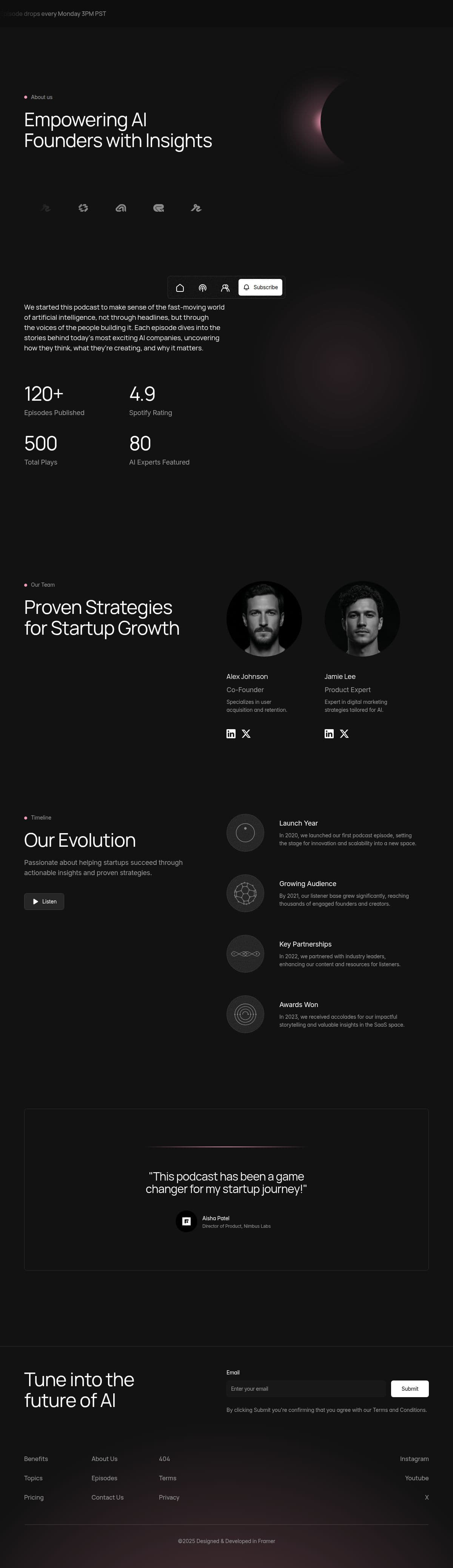 Starwave About page layout