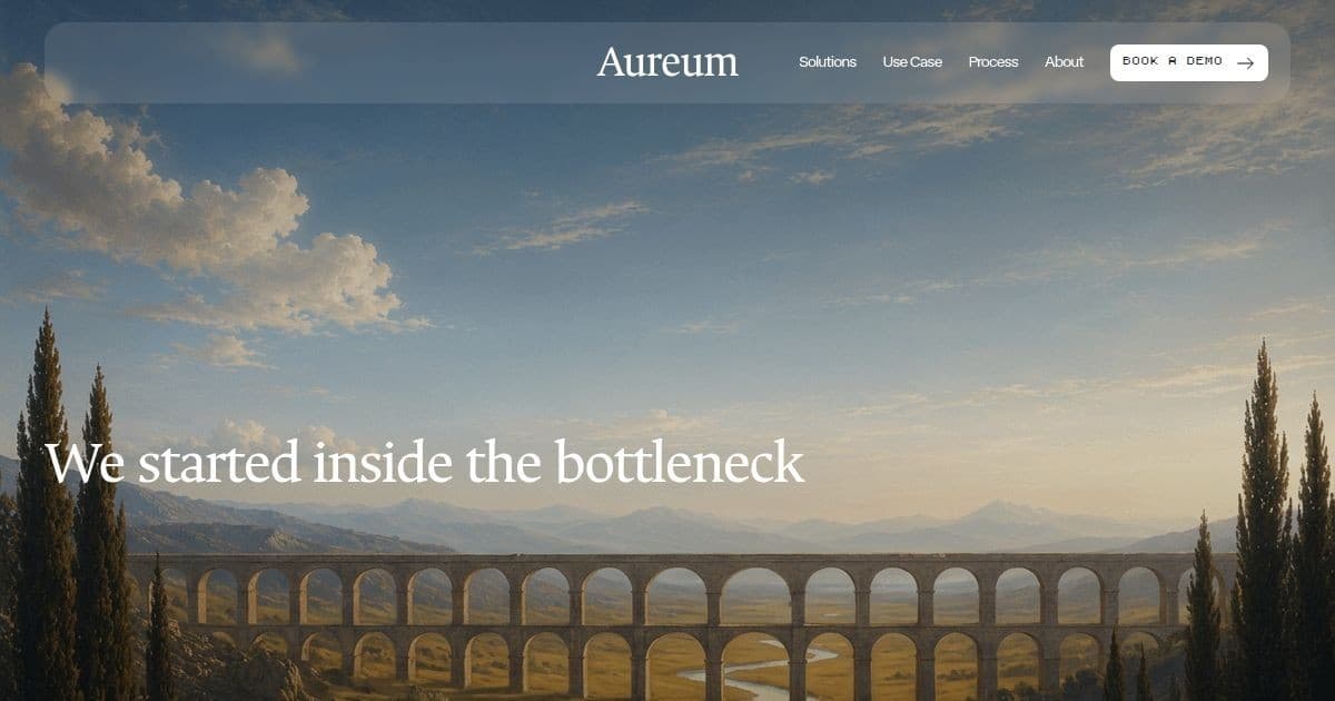 Renaissance AI about page showing the original Aureum design
