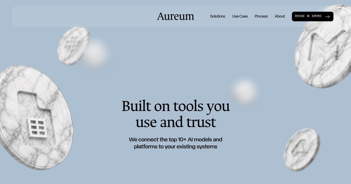 Renaissance AI solution page showing the original Aureum design